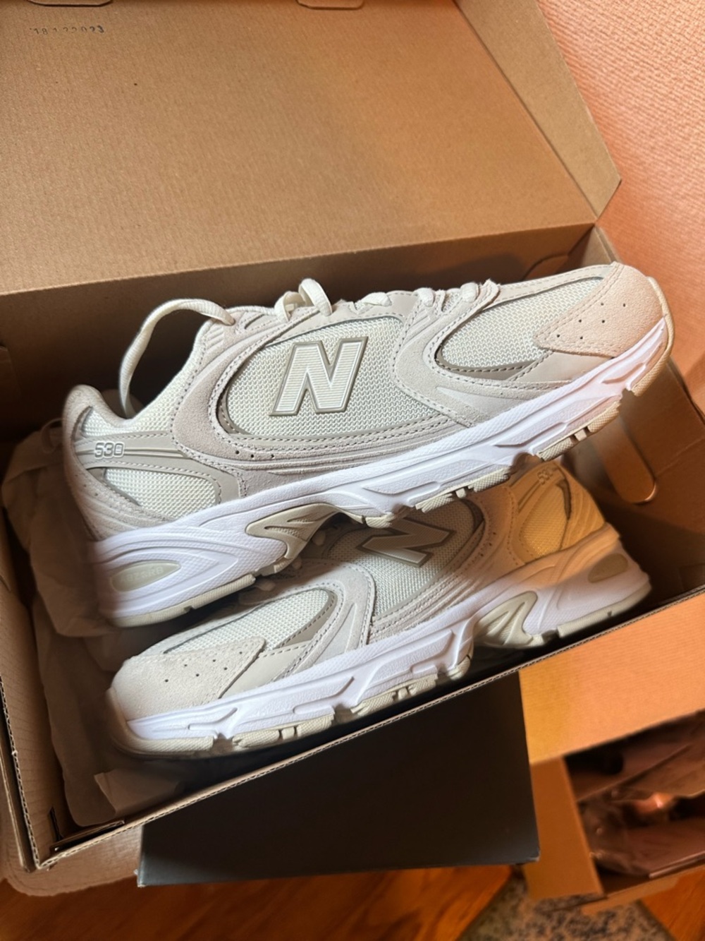 New Balance 530 Sneakers in Cream and White